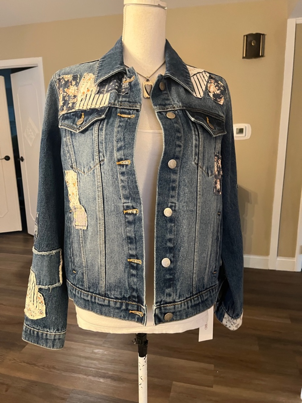 DRIFTWOOD Faded Blue Patchwork Denim Jacket